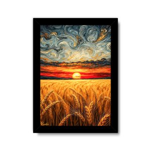 ساعت دیواری بزرگ راویتا طرح غروب طلایی در گندمزار- Golden Sunset Over the Wheat Field کد 3949 ساعت دیواری بزرگ راویتا طرح غروب طلایی در گندمزار- Golden Sunset Over the Wheat Field کد 3949