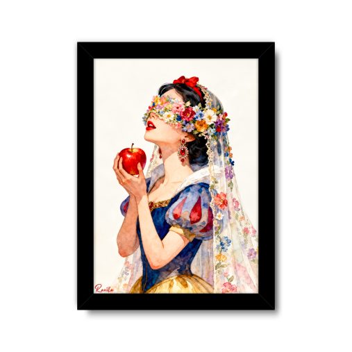تابلو تکی راویتا طرح سفیدبرفی و سیب سرخ - Snow White and the Red Apple کد 3950