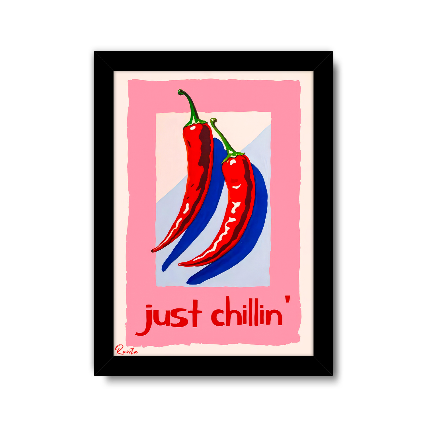 تابلو تکی راویتا طرح فلفلهای قرمز- Just Chillin کد 3960 تابلو تکی راویتا طرح فلفلهای قرمز- Just Chillin کد 3960