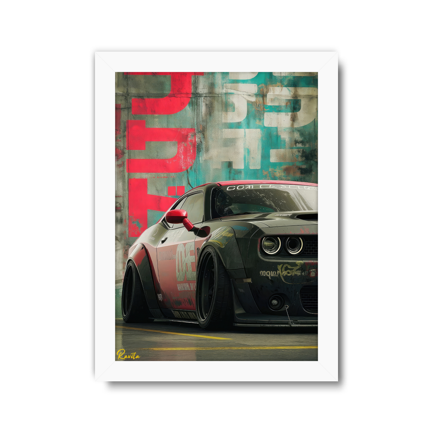 تابلو تکی راویتا طرح دوج چلنجر SRT هلکت وایدبادی - Dodge Challenger SRT Hellcat Widebody کد 3876 تابلو تکی راویتا طرح دوج چلنجر SRT هلکت وایدبادی - Dodge Challenger SRT Hellcat Widebody کد 3876