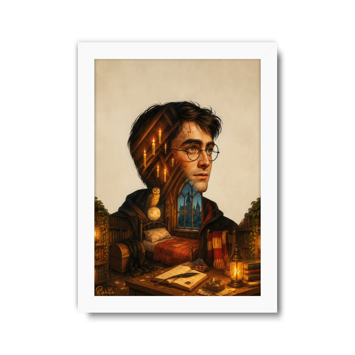 تابلو تکی راویتا طرح هری پاتر و رازهای شبانه - Harry Potter and the Secrets of the Night کد 3850 تابلو تکی راویتا طرح هری پاتر و رازهای شبانه - Harry Potter and the Secrets of the Night کد 3850