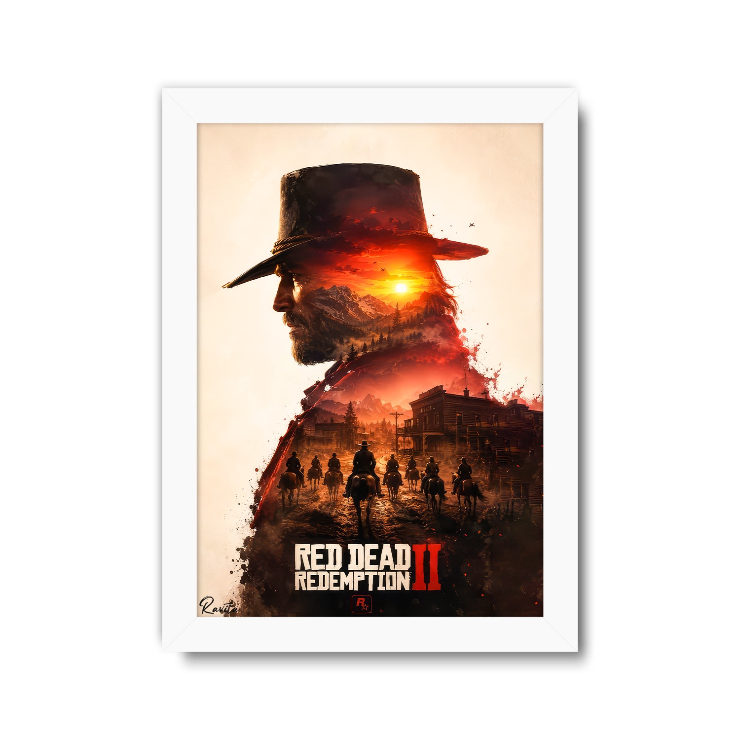 تابلو تکی راویتا طرح آرتور مورگان رد دد ردمپشن۲ - Red Dead Redemption 2 کد 3900 تابلو تکی راویتا طرح آرتور مورگان رد دد ردمپشن۲ - Red Dead Redemption 2 کد 3900