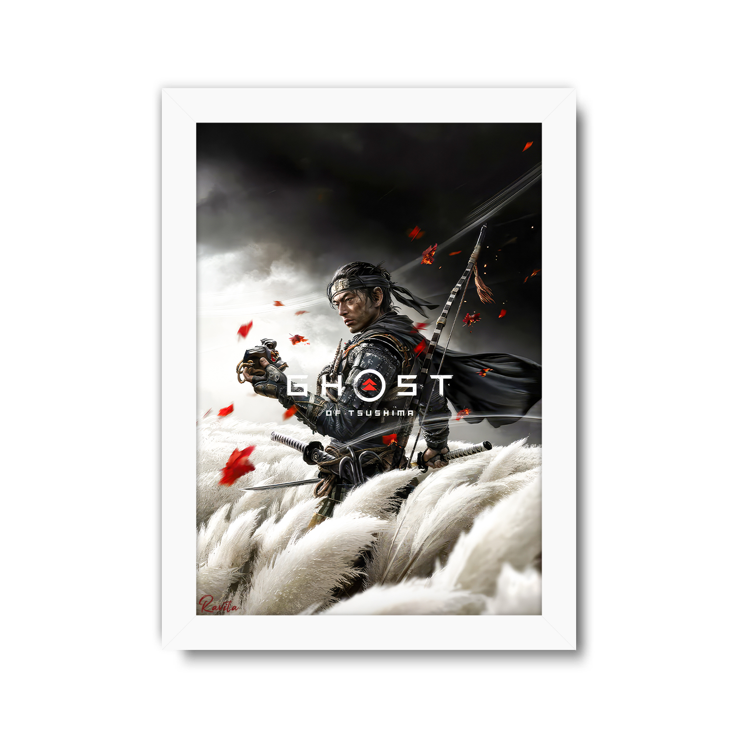 تابلو تکی راویتا طرح جین ساکای شبح تسوشیما - Jin Sakai Ghost of Tsushima کد 3910 تابلو تکی راویتا طرح جین ساکای شبح تسوشیما - Jin Sakai Ghost of Tsushima کد 3910