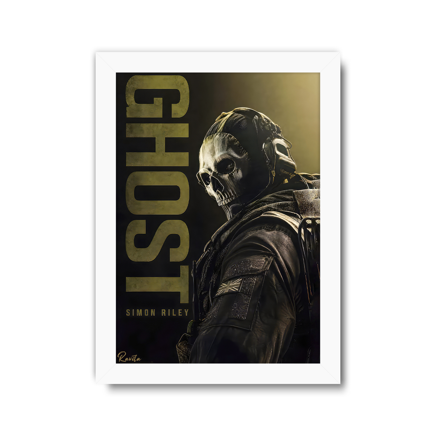 تابلو تکی راویتا طرح گوست کال اف دیوتی مدرن وارفر - Ghost Call of Dut Modern کد 3918 تابلو تکی راویتا طرح گوست کال اف دیوتی مدرن وارفر - Ghost Call of Dut Modern کد 3918