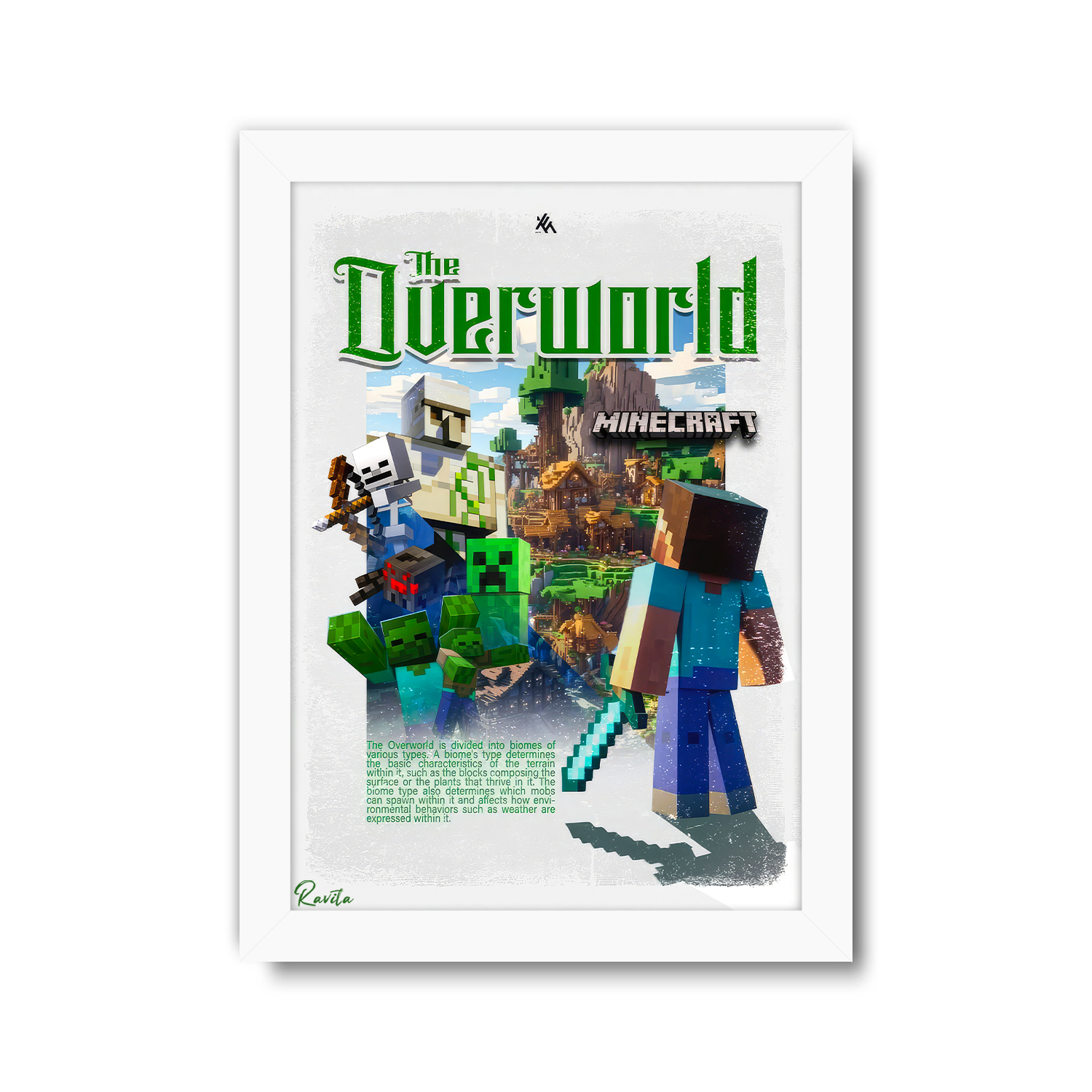 تابلو تکی راویتا طرح ماینکرفت استیو در دنیای اورورلد - Minecraft کد 3927 تابلو تکی راویتا طرح ماینکرفت استیو در دنیای اورورلد - Minecraft کد 3927
