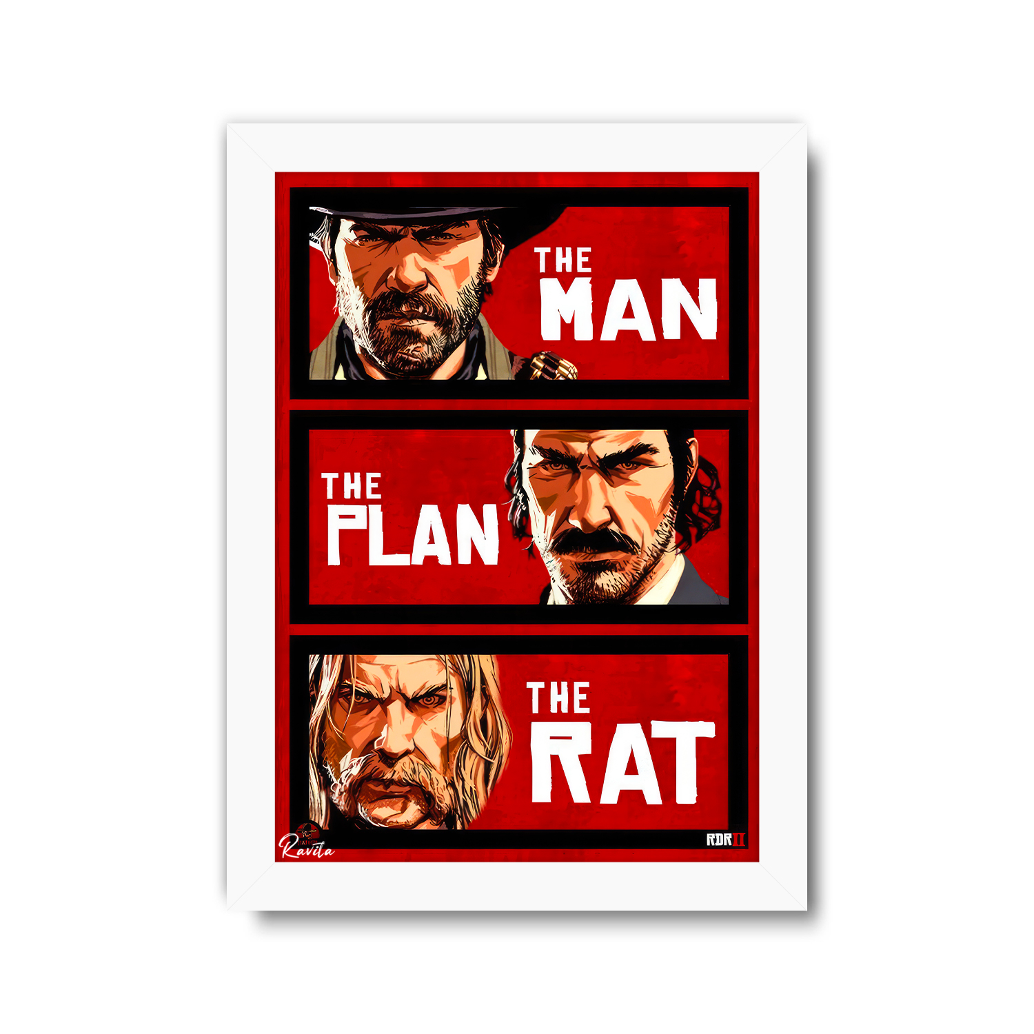 تابلو تکی راویتا طرح آرتورمورگان داچ وندرلیند و مایکا بل رد دد ردمپشن ۲ Red Dead Redemption 2 کد 3931 تابلو تکی راویتا طرح آرتورمورگان داچ وندرلیند و مایکا بل رد دد ردمپشن ۲ Red Dead Redemption 2 کد 3931