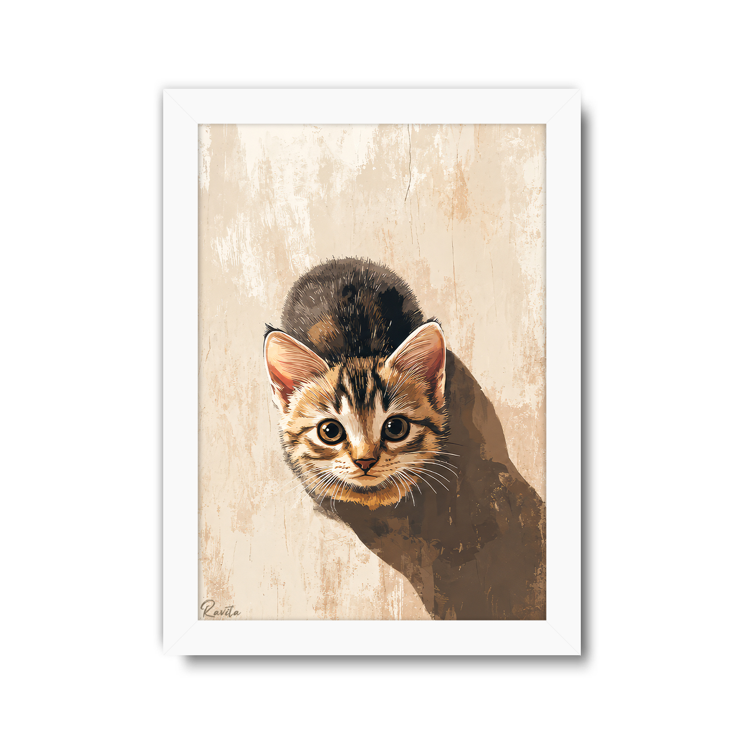 تابلو تکی راویتا طرح بچهگربه کنجکاو - Curious Kitten کد 3945 تابلو تکی راویتا طرح بچهگربه کنجکاو - Curious Kitten کد 3945