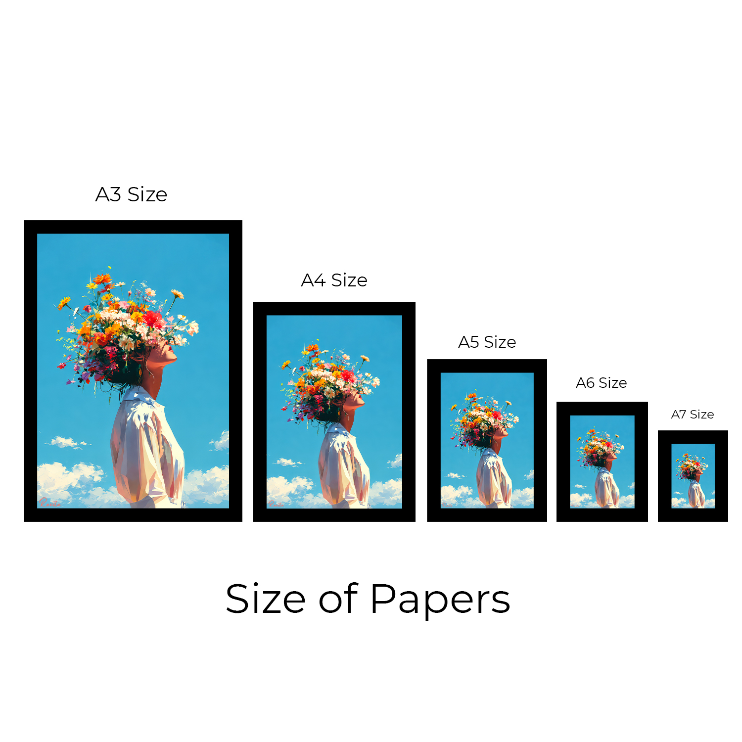 تابلو تکی راویتا طرح دختر با تاج گلهای رنگارنگ - Girl with a Colorful Flower Crown کد 3947 تابلو تکی راویتا طرح دختر با تاج گلهای رنگارنگ - Girl with a Colorful Flower Crown کد 3947