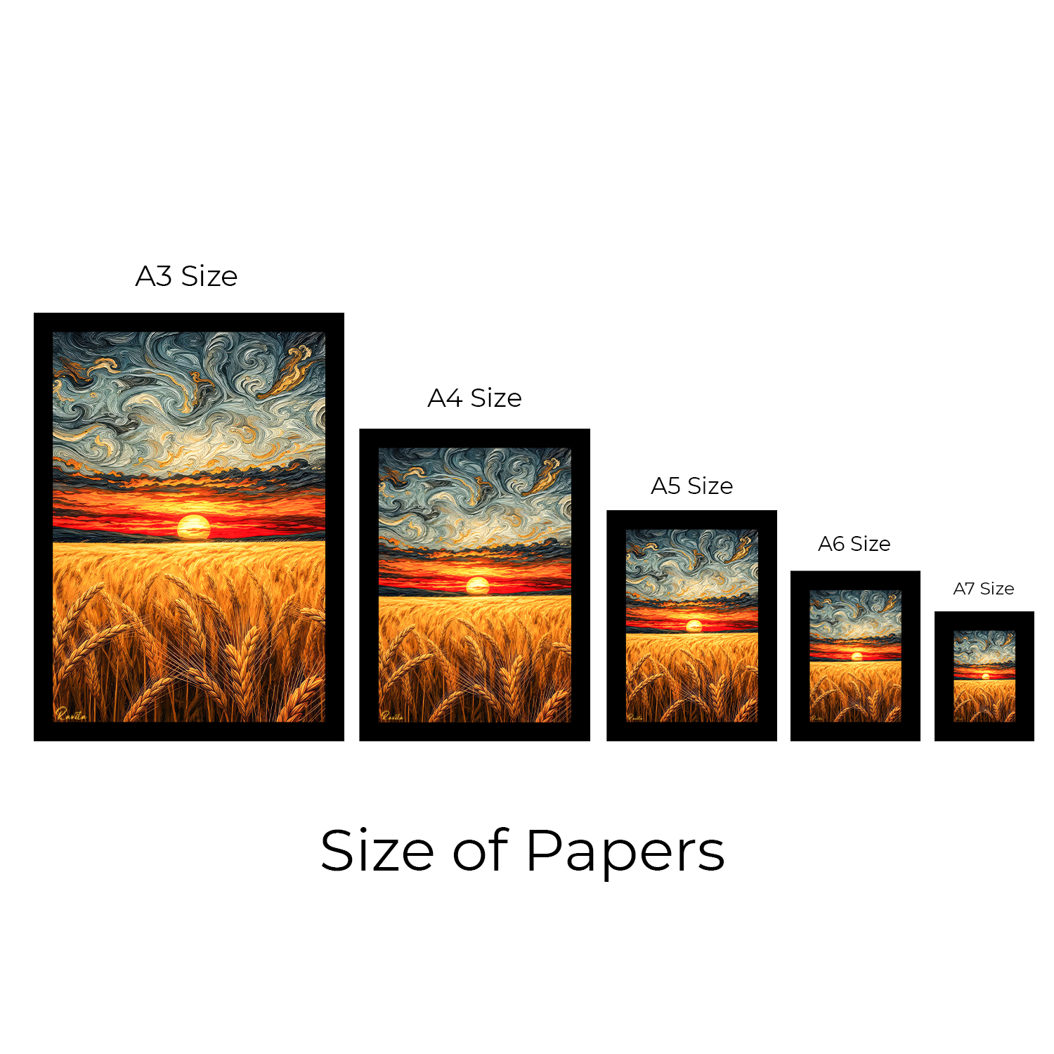 تابلو تکی راویتا طرح غروب طلایی در گندمزار- Golden Sunset Over the Wheat Field کد 3949 تابلو تکی راویتا طرح غروب طلایی در گندمزار- Golden Sunset Over the Wheat Field کد 3949