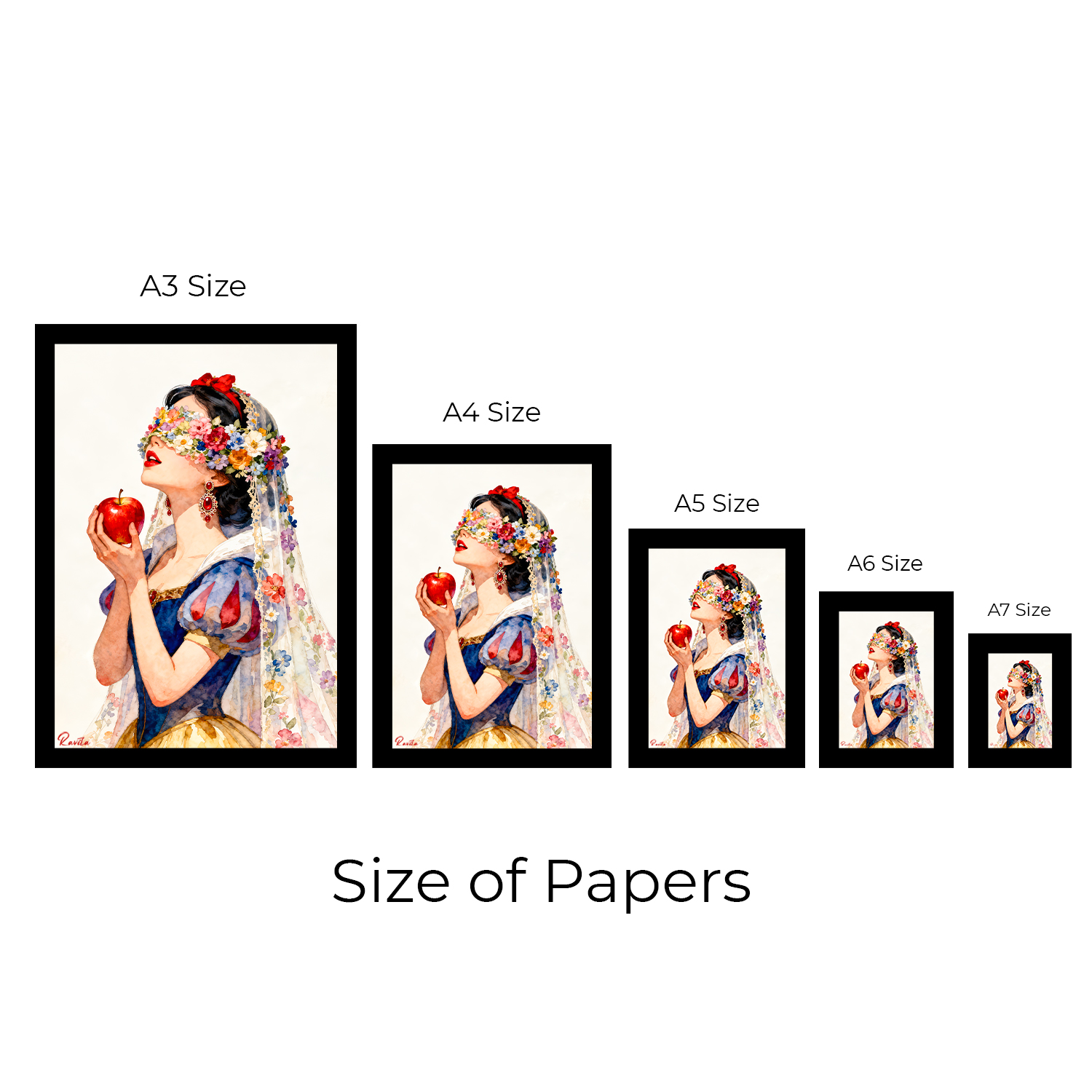 تابلو تکی راویتا طرح سفیدبرفی و سیب سرخ - Snow White and the Red Apple کد 3950 تابلو تکی راویتا طرح سفیدبرفی و سیب سرخ - Snow White and the Red Apple کد 3950