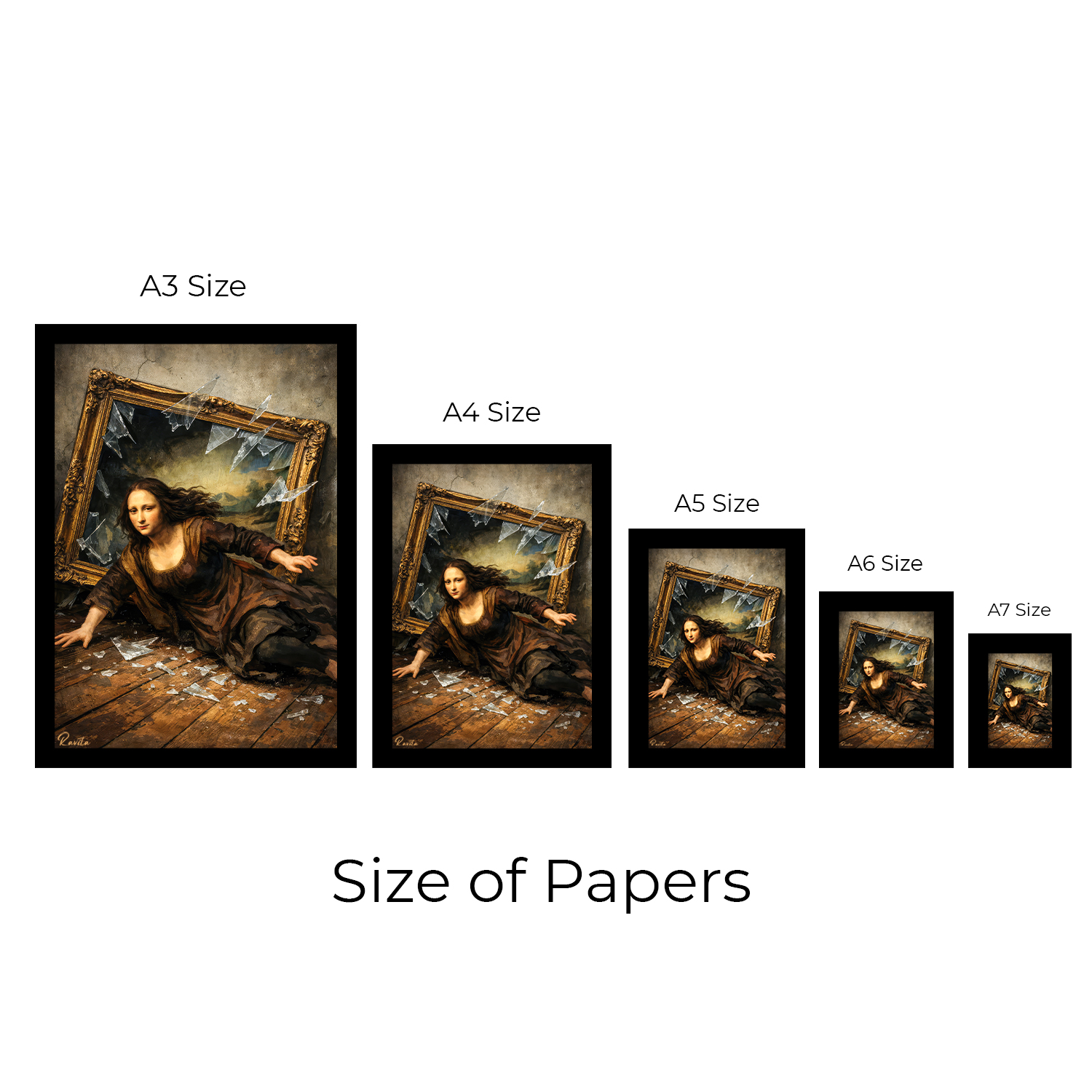 تابلو تکی راویتا طرح مونالیزا در قاب شکسته - Mona Lisa in a Broken Frame کد 3956 تابلو تکی راویتا طرح مونالیزا در قاب شکسته - Mona Lisa in a Broken Frame کد 3956