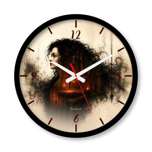 ساعت دیواری بزرگ راویتا طرح بلاتریکس لسترنج - Bellatrix Lestrange کد 3858