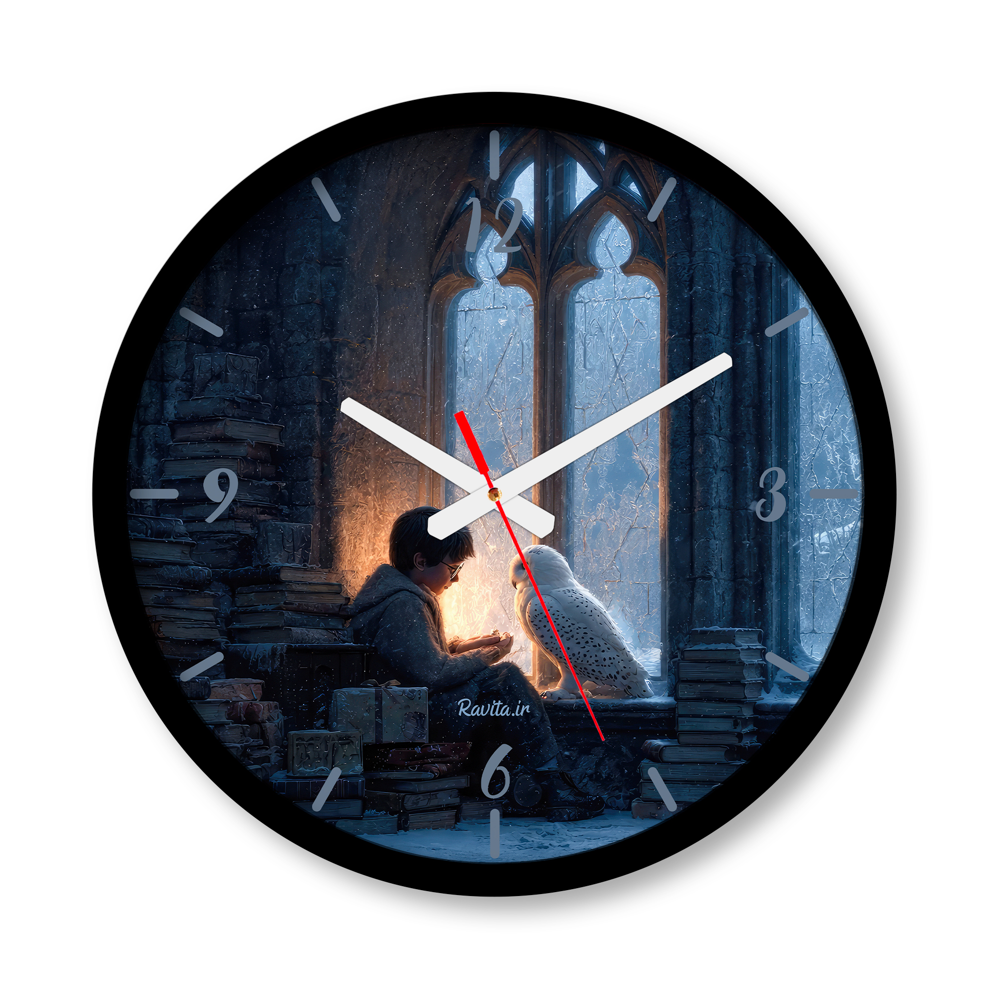 ساعت دیواری بزرگ راویتا طرح زمستان هری پاتر و هدویگ - Harry Potter & Hedwig Winter کد 3862 ساعت دیواری بزرگ راویتا طرح زمستان هری پاتر و هدویگ - Harry Potter & Hedwig Winter کد 3862