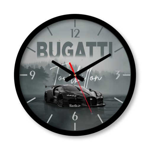 ساعت دیواری بزرگ راویتا طرح بوگاتی توربیون - Bugatti Tourbillon کد 3870