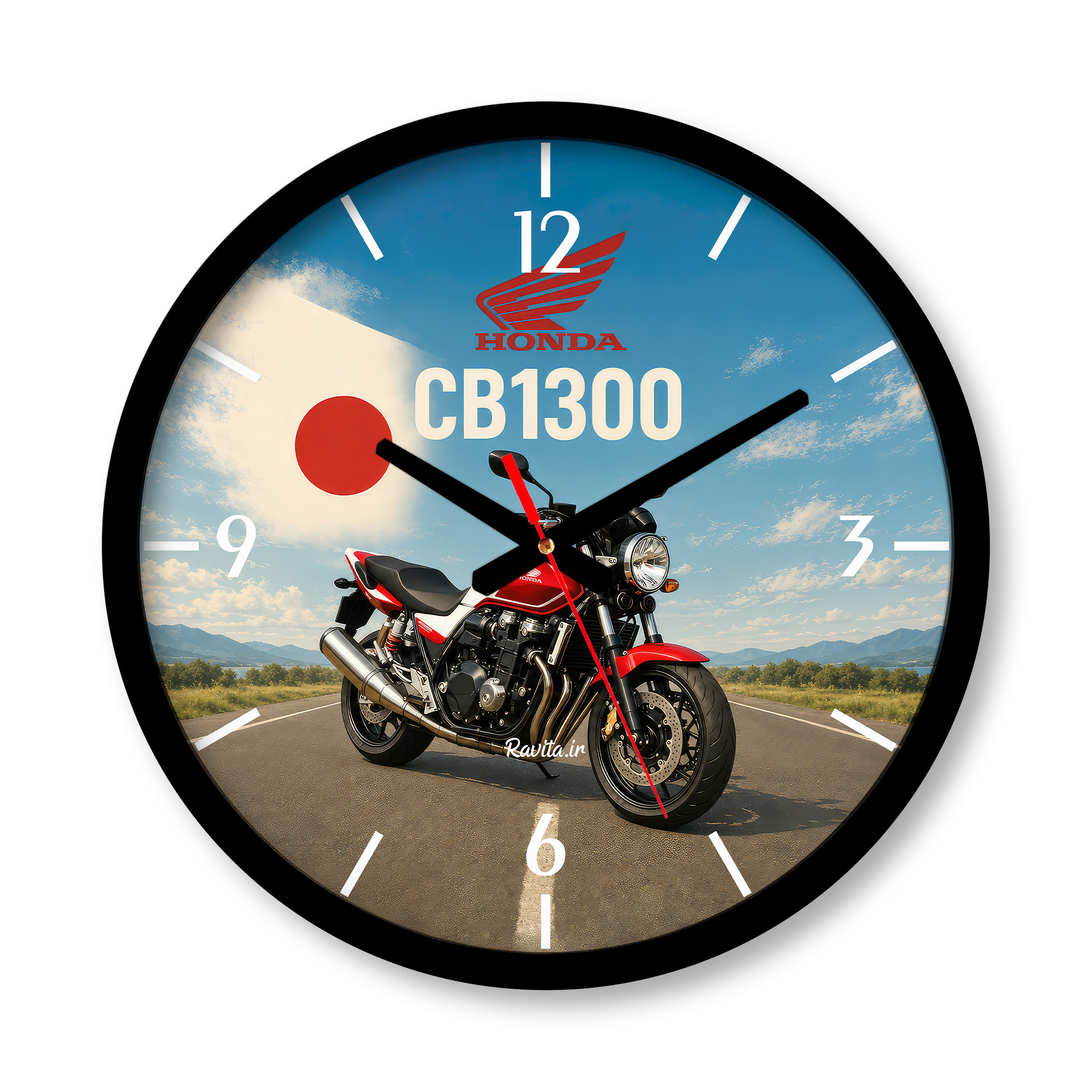ساعت دیواری بزرگ راویتا طرح هوندا CB1300 سوپر فور - Honda CB1300 Super Four کد 3879 ساعت دیواری بزرگ راویتا طرح هوندا CB1300 سوپر فور - Honda CB1300 Super Four کد 3879