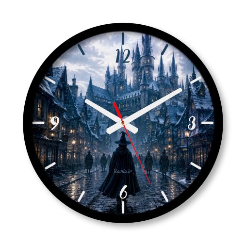 ساعت دیواری بزرگ راویتا طرح هری پاتر و شب برفی - Harry Potter and the Snowy Night کد 3863