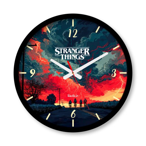 ساعت دیواری بزرگ راویتا طرح استرنجر تینگز- Stranger Things کد 3906