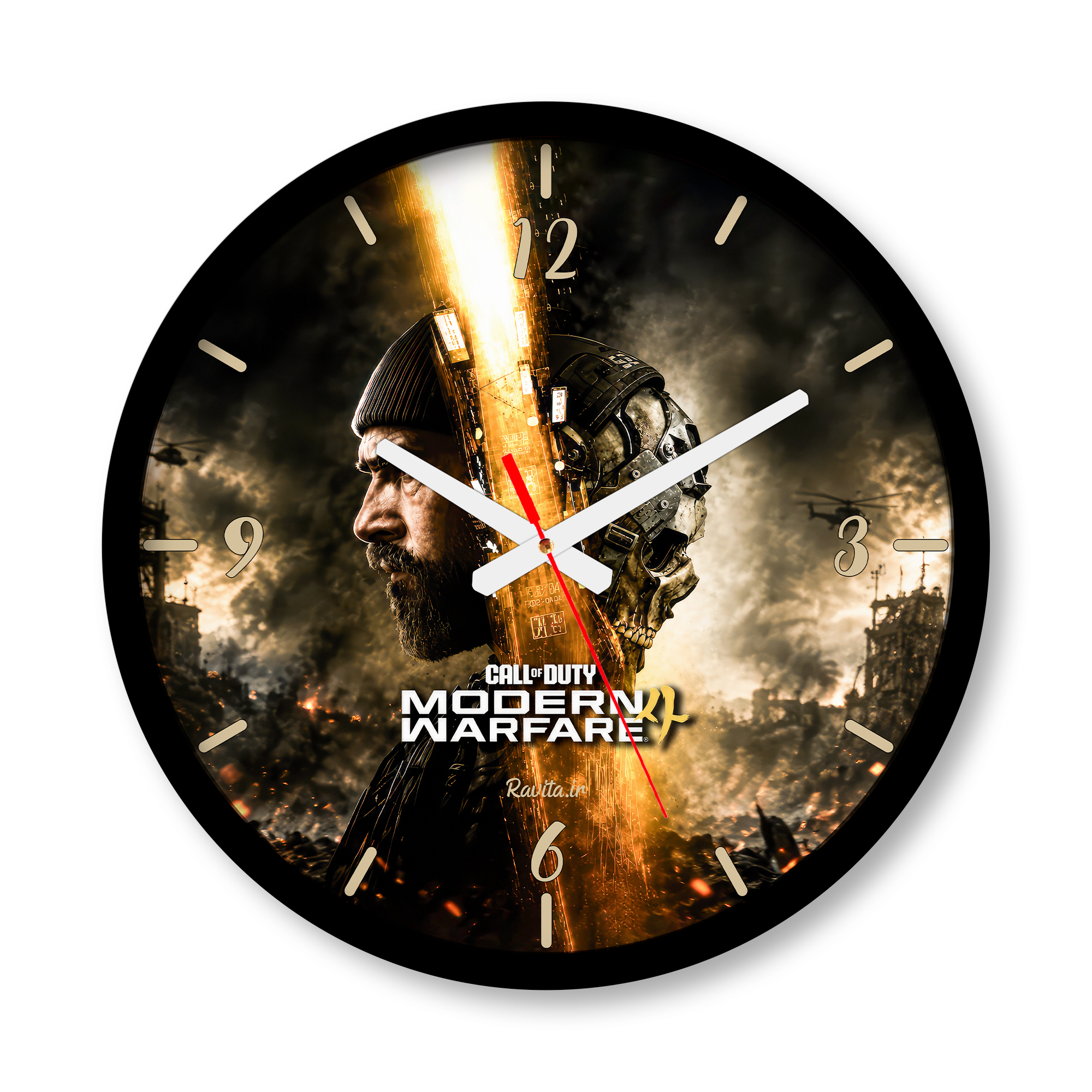 ساعت دیواری بزرگ راویتا طرح کاپیتان پرایس و گوست کال آف دیوتی مدرن وارفر- Captain Price & Ghost Call of Duty Modern Warfare کد 3932 ساعت دیواری بزرگ راویتا طرح کاپیتان پرایس و گوست کال آف دیوتی مدرن وارفر- Captain Price & Ghost Call of Duty Modern Warfare کد 3932