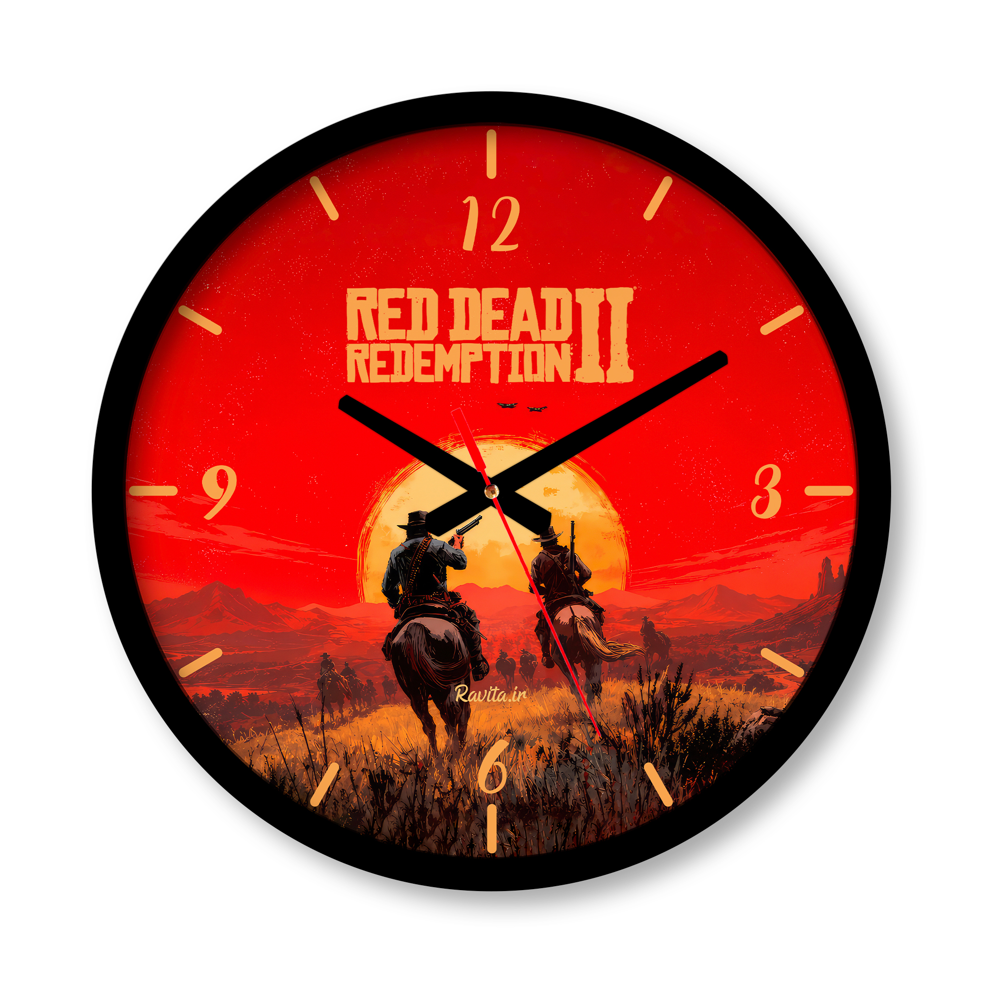 ساعت دیواری بزرگ راویتا طرح رد دد ردمپشن ۲ - Red Dead Redemption 2 کد 3933 ساعت دیواری بزرگ راویتا طرح رد دد ردمپشن ۲ - Red Dead Redemption 2 کد 3933