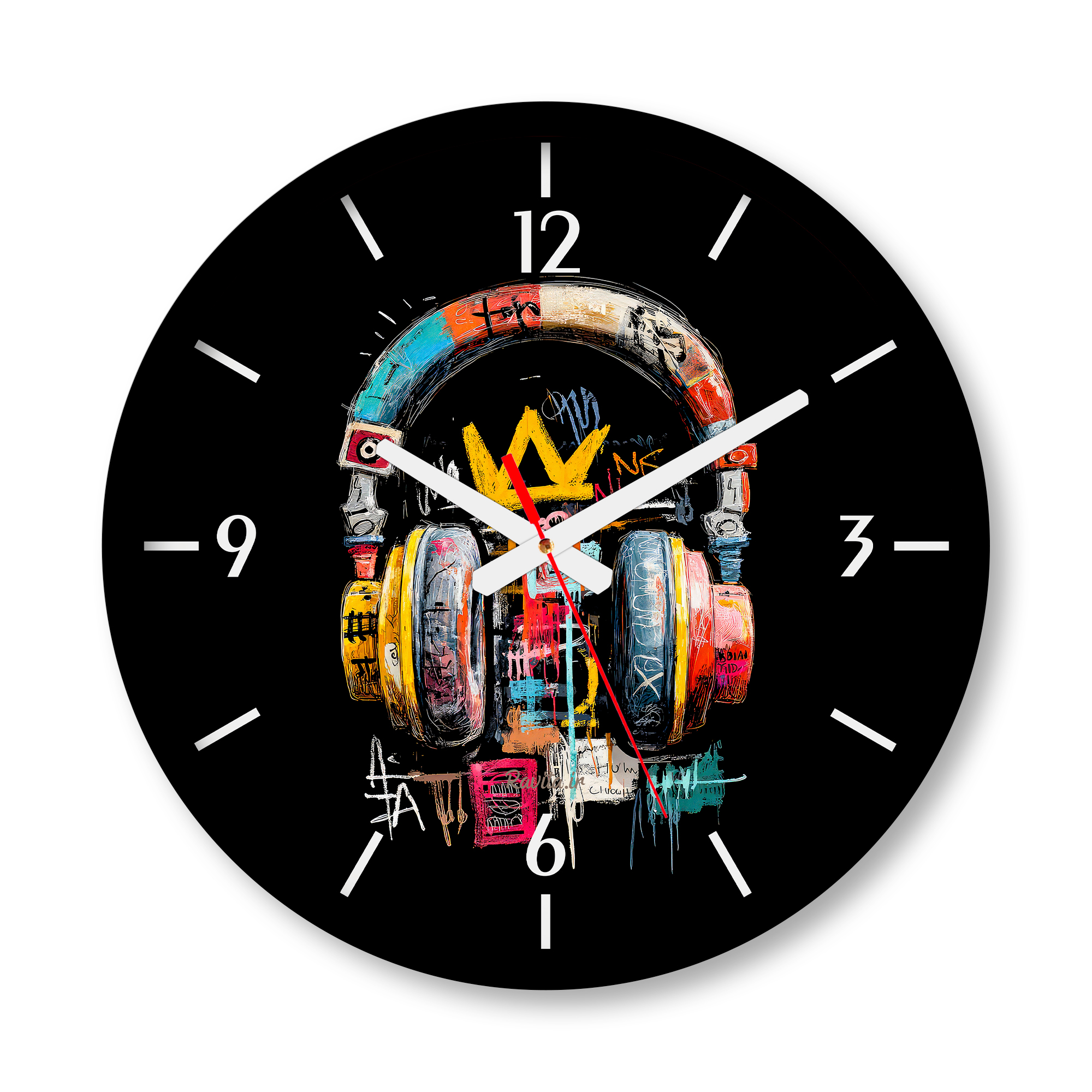 ساعت دیواری بزرگ راویتا طرح هدفون گرافیتی رنگی - Colorful Graffiti Headphones کد 3939 ساعت دیواری بزرگ راویتا طرح هدفون گرافیتی رنگی - Colorful Graffiti Headphones کد 3939