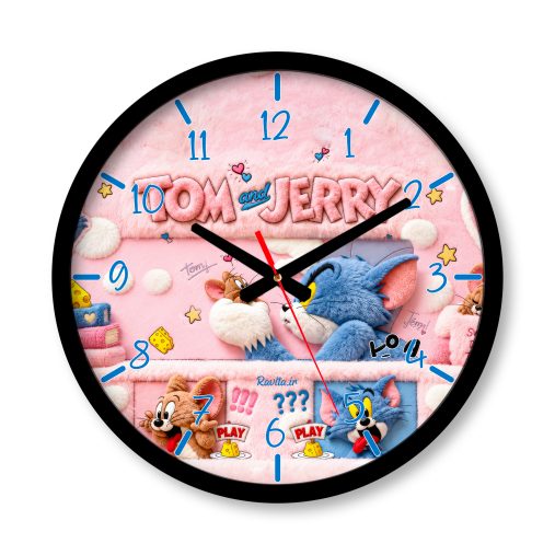 ساعت دیواری بزرگ راویتا طرح تام و جری - Tom & Jerry کد 3941