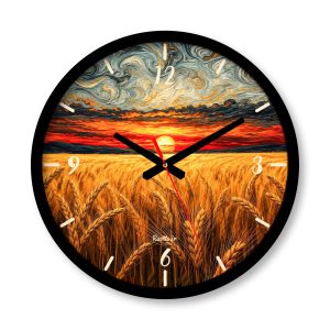 ساعت رومیزی دیواری راویتا طرح غروب طلایی در گندمزار- Golden Sunset Over the Wheat Field کد 3949 ساعت رومیزی دیواری راویتا طرح غروب طلایی در گندمزار- Golden Sunset Over the Wheat Field کد 3949