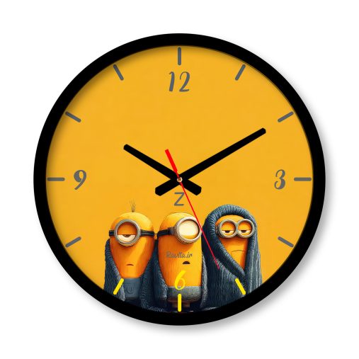 ساعت دیواری بزرگ راویتا طرح مینیون‌های خواب‌آلود - Sleepy Minions کد 3951