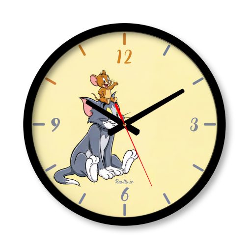 ساعت دیواری بزرگ راویتا طرح تام و جری - Tom & Jerry کد 3952