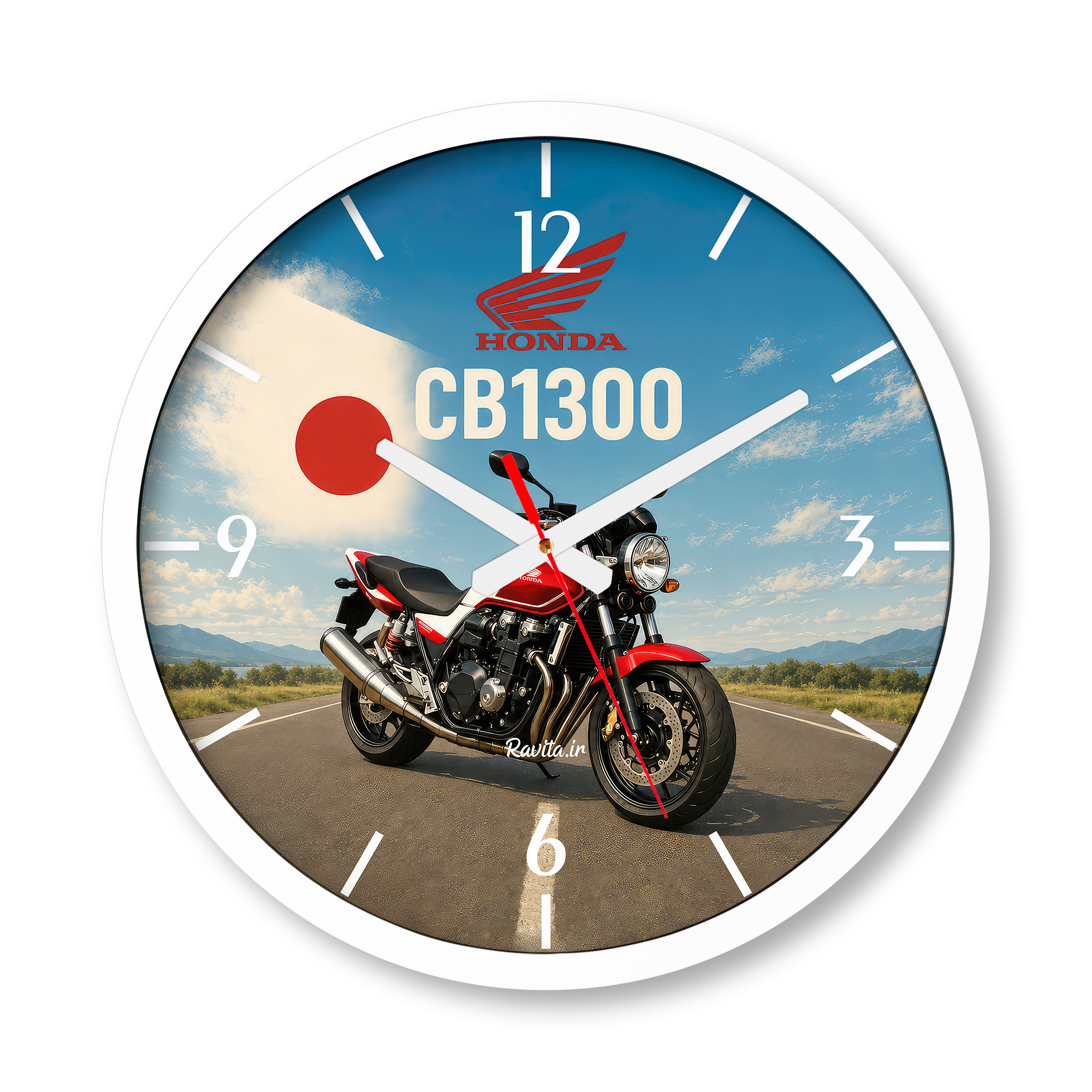 ساعت دیواری بزرگ راویتا طرح هوندا CB1300 سوپر فور - Honda CB1300 Super Four کد 3879 ساعت دیواری بزرگ راویتا طرح هوندا CB1300 سوپر فور - Honda CB1300 Super Four کد 3879