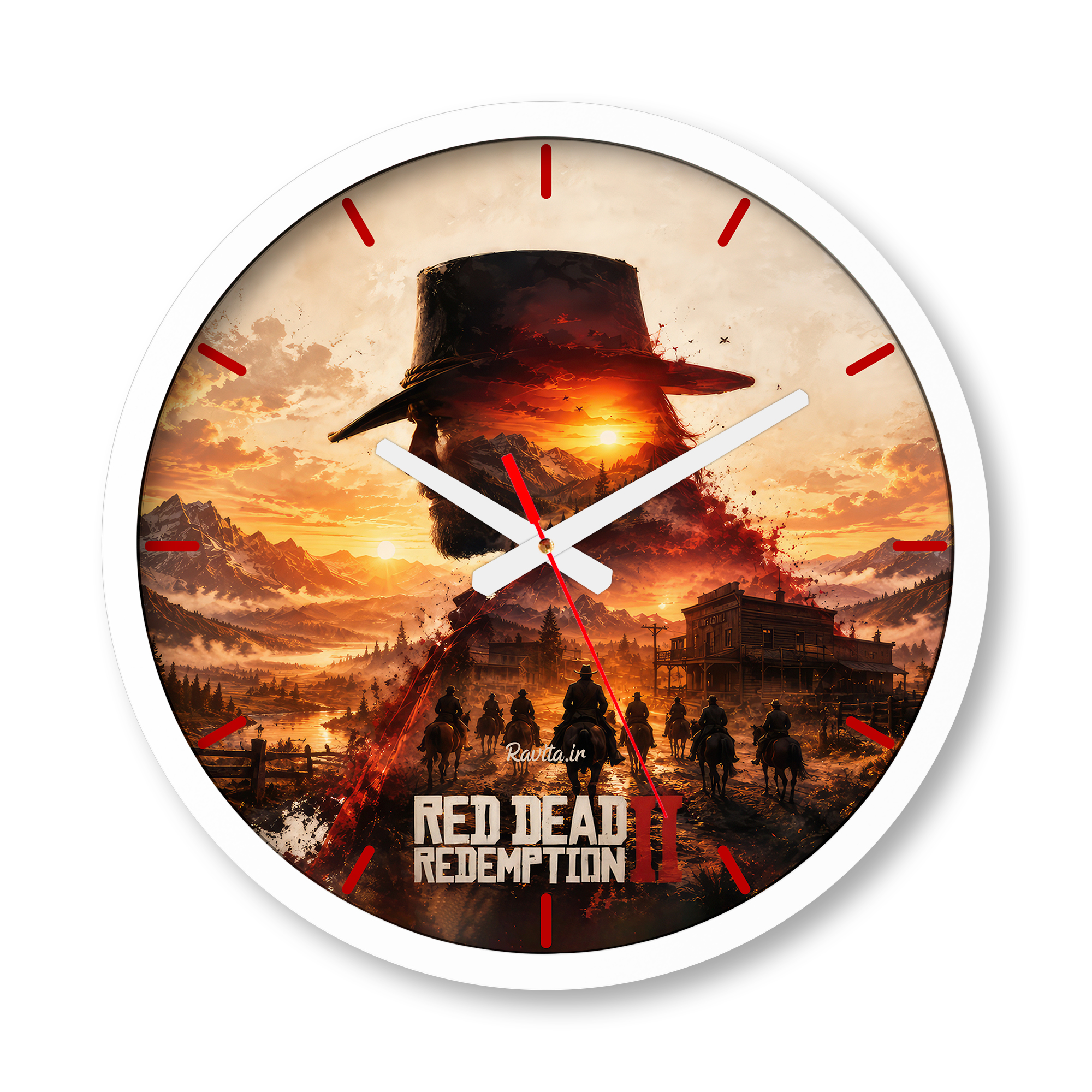 ساعت دیواری بزرگ راویتا طرح آرتور مورگان رد دد ردمپشن۲ - Red Dead Redemption 2 کد 3900 ساعت دیواری بزرگ راویتا طرح آرتور مورگان رد دد ردمپشن۲ - Red Dead Redemption 2 کد 3900