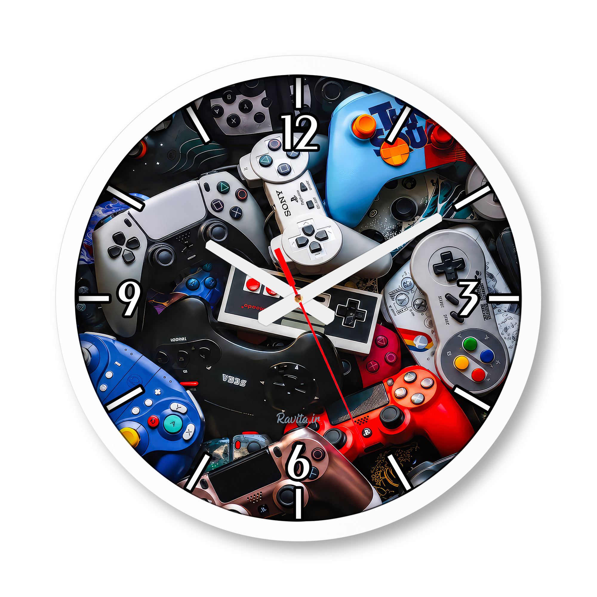 ساعت دیواری بزرگ راویتا طرح دستههای بازی کنسول - Video Game Controllers کد 3908 ساعت دیواری بزرگ راویتا طرح دستههای بازی کنسول - Video Game Controllers کد 3908