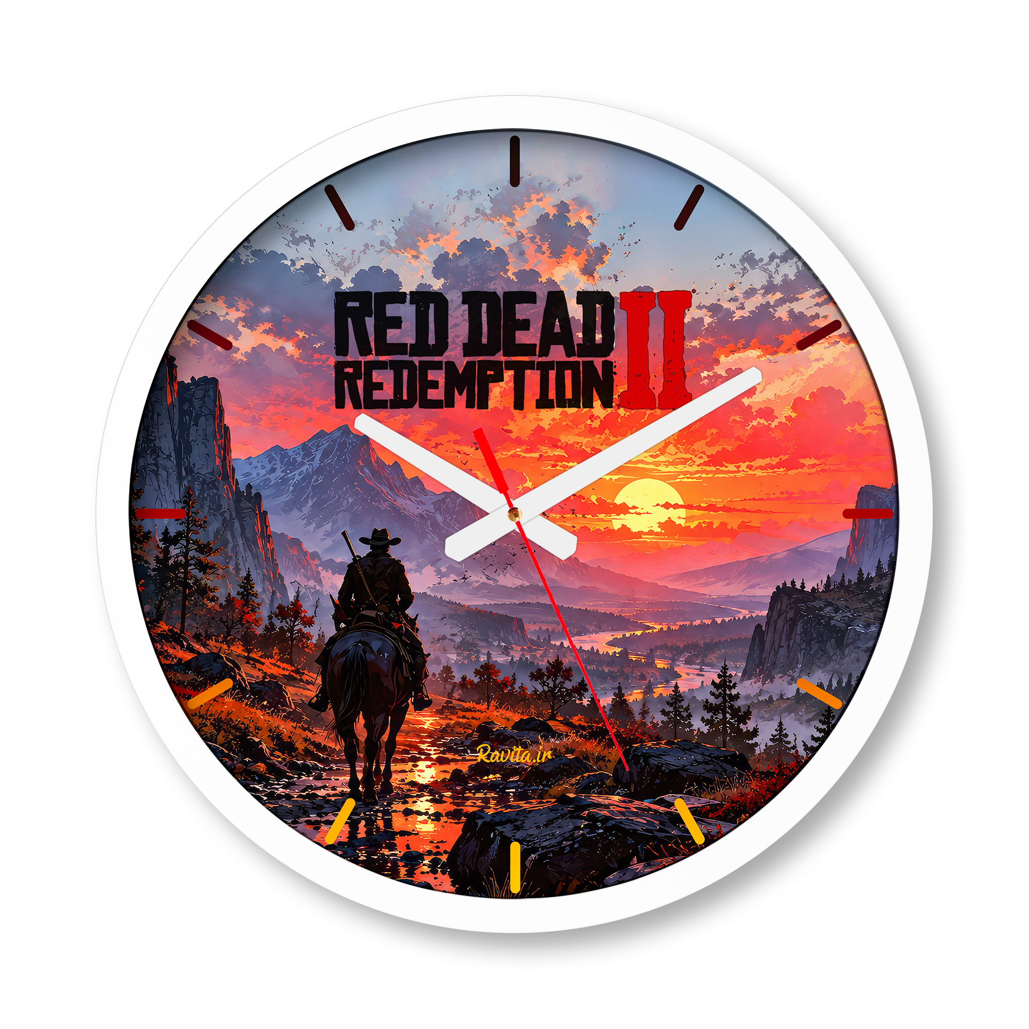 ساعت دیواری بزرگ راویتا طرح رد دد ردمپشن ۲ - Red Dead Redemption 2 کد 3925 ساعت دیواری بزرگ راویتا طرح رد دد ردمپشن ۲ - Red Dead Redemption 2 کد 3925