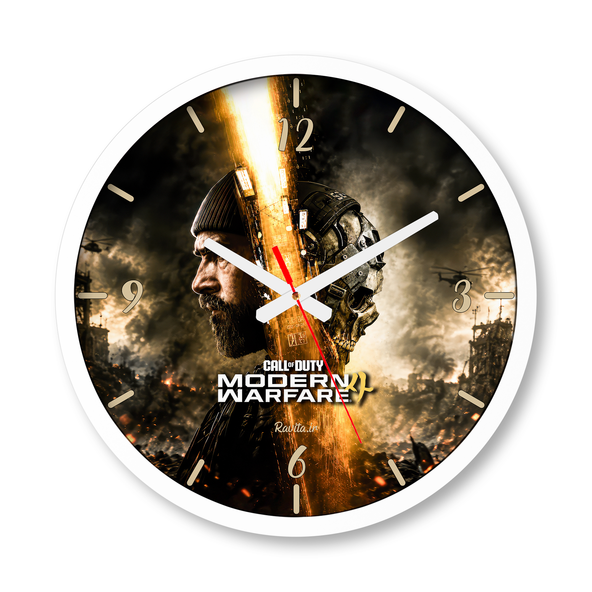 ساعت دیواری بزرگ راویتا طرح کاپیتان پرایس و گوست کال آف دیوتی مدرن وارفر- Captain Price & Ghost Call of Duty Modern Warfare کد 3932 ساعت دیواری بزرگ راویتا طرح کاپیتان پرایس و گوست کال آف دیوتی مدرن وارفر- Captain Price & Ghost Call of Duty Modern Warfare کد 3932