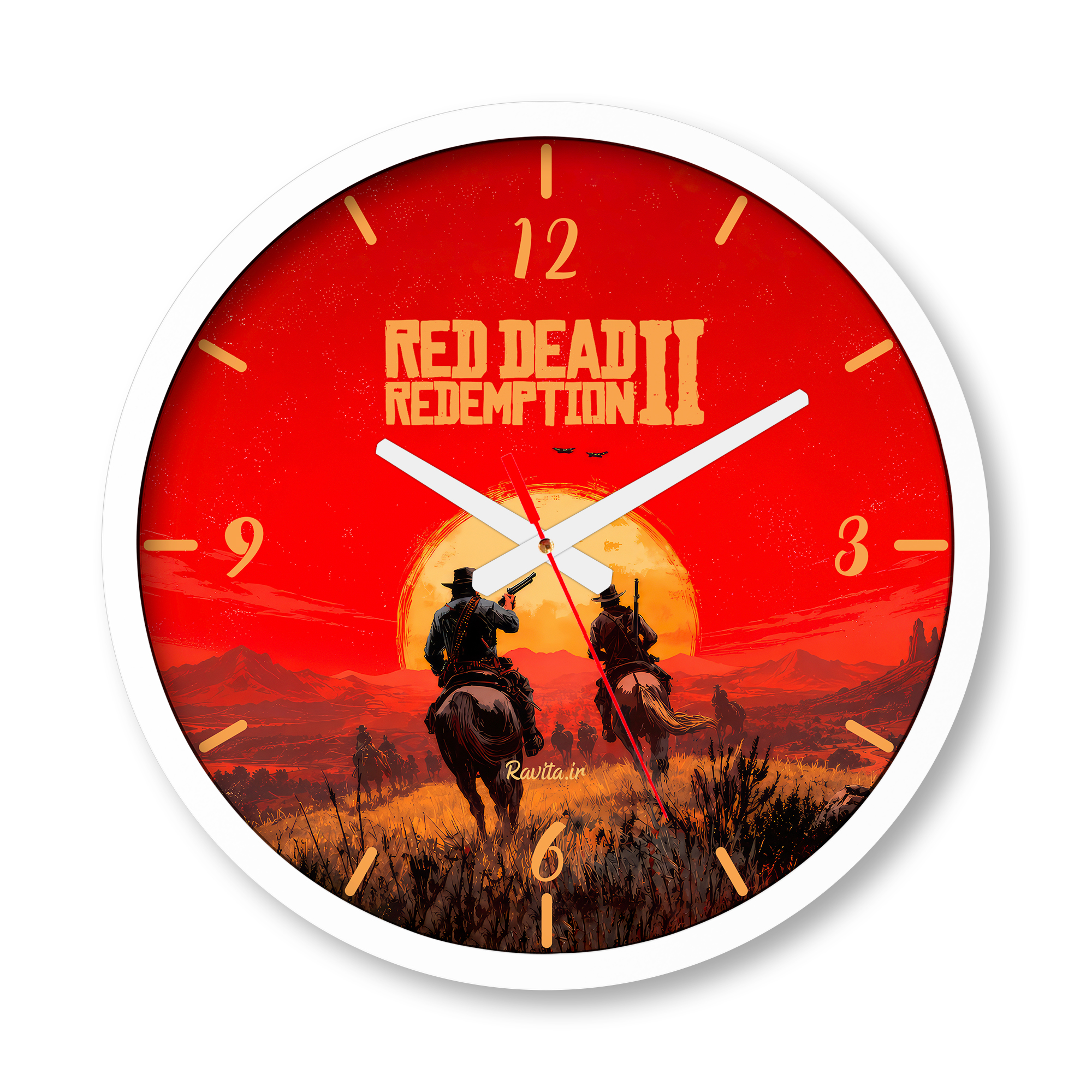 ساعت دیواری بزرگ راویتا طرح رد دد ردمپشن ۲ - Red Dead Redemption 2 کد 3933 ساعت دیواری بزرگ راویتا طرح رد دد ردمپشن ۲ - Red Dead Redemption 2 کد 3933