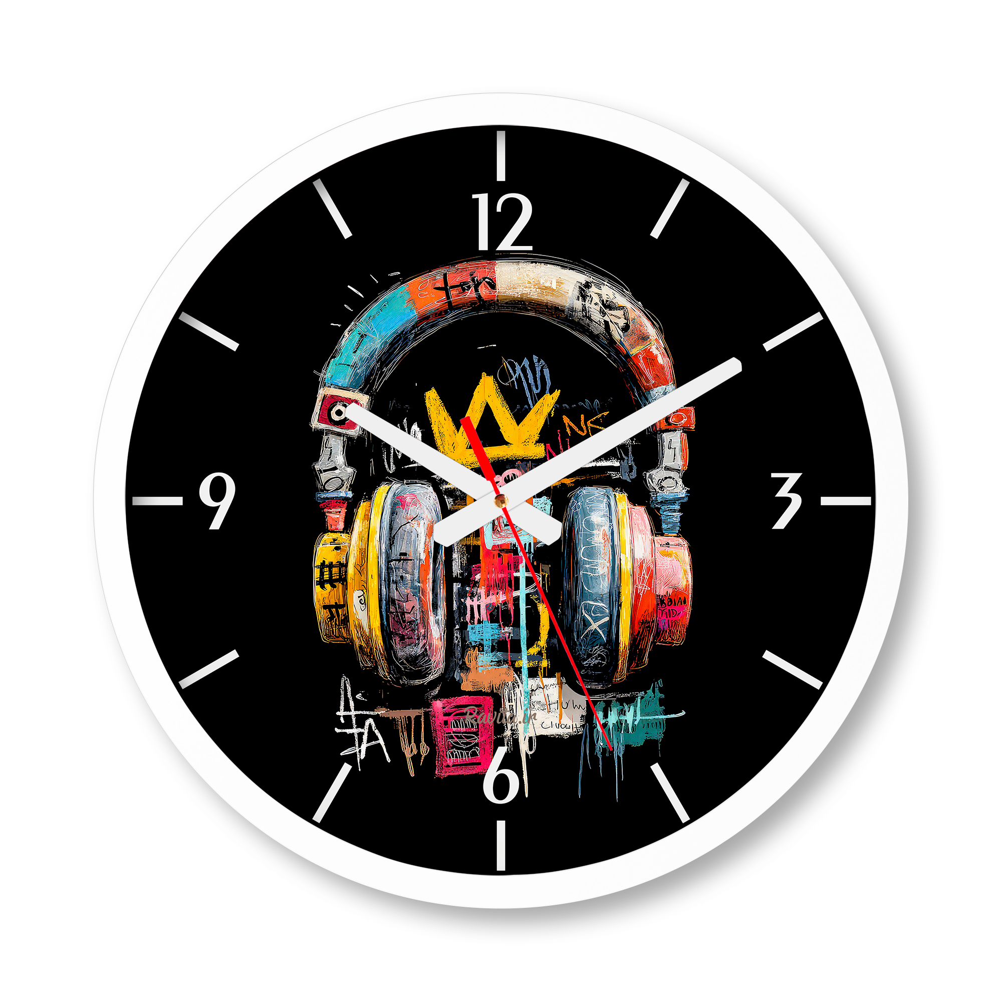 ساعت دیواری بزرگ راویتا طرح هدفون گرافیتی رنگی - Colorful Graffiti Headphones کد 3939 ساعت دیواری بزرگ راویتا طرح هدفون گرافیتی رنگی - Colorful Graffiti Headphones کد 3939