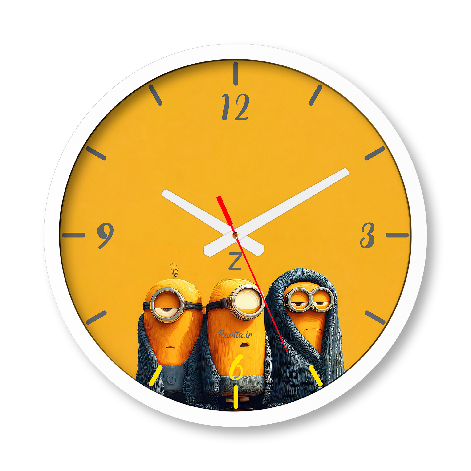 ساعت دیواری بزرگ راویتا طرح مینیونهای خوابآلود - Sleepy Minions کد 3951 ساعت دیواری بزرگ راویتا طرح مینیونهای خوابآلود - Sleepy Minions کد 3951