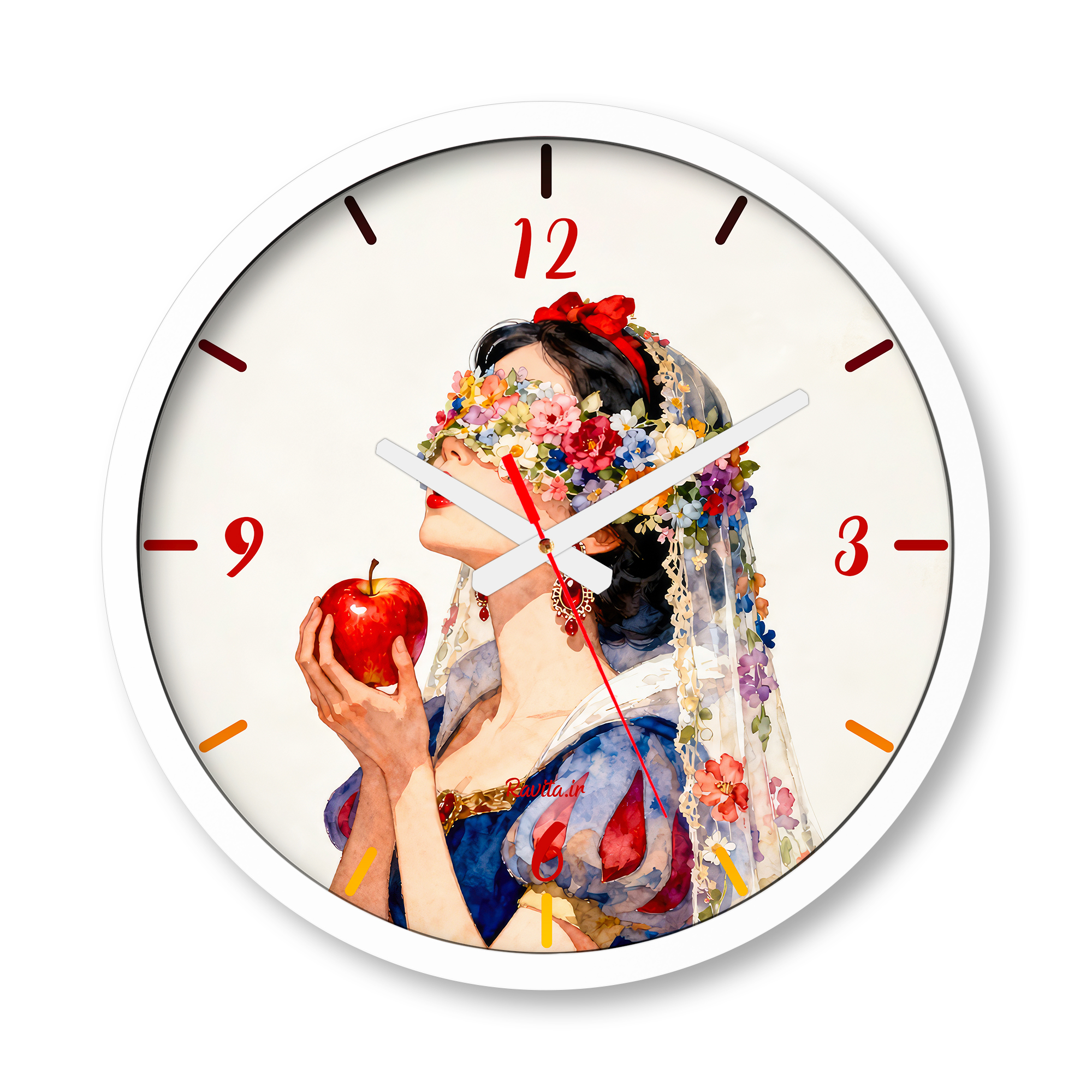 ساعت دیواری بزرگ راویتا طرح سفیدبرفی و سیب سرخ - Snow White and the Red Apple کد 3950 ساعت دیواری بزرگ راویتا طرح سفیدبرفی و سیب سرخ - Snow White and the Red Apple کد 3950