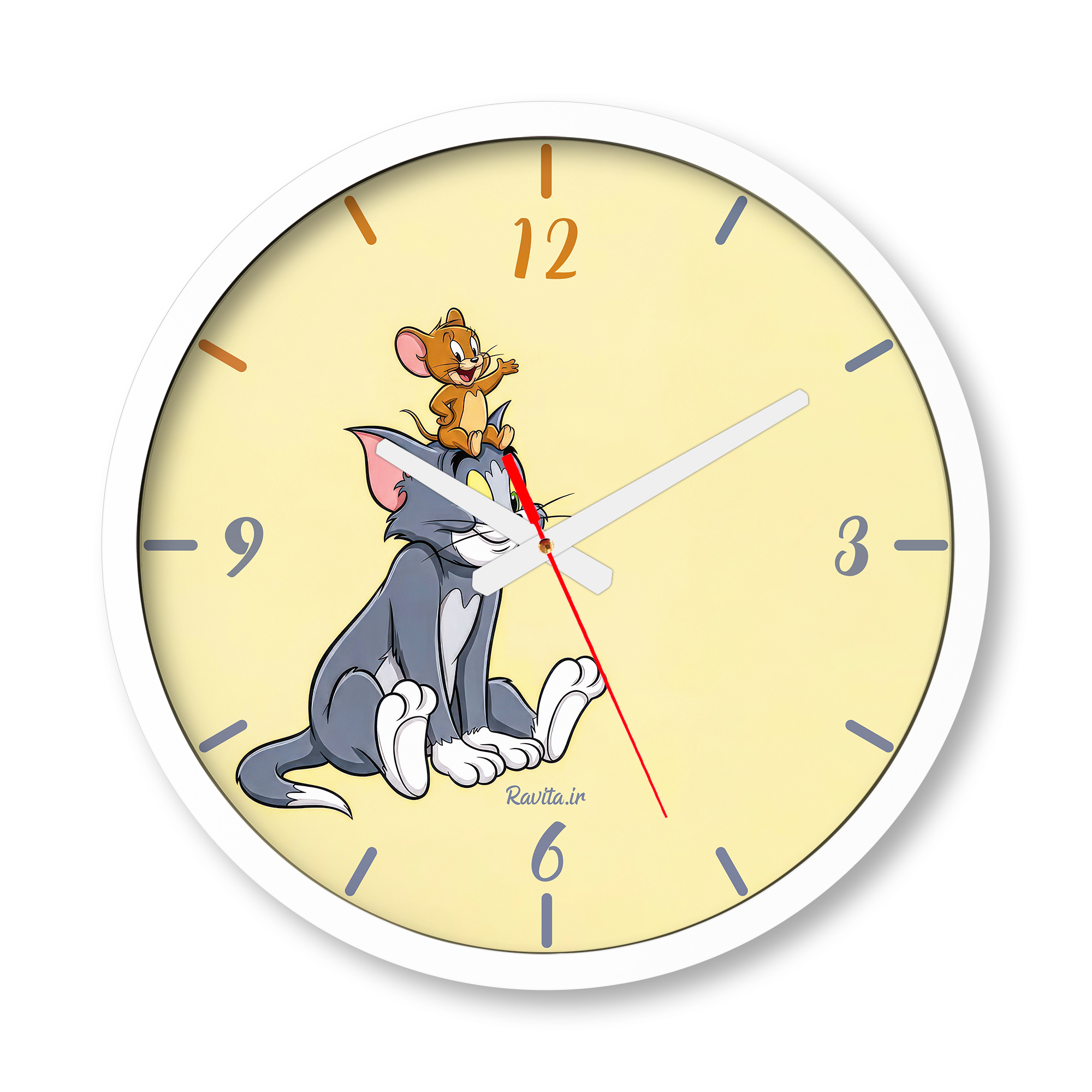 ساعت دیواری بزرگ راویتا طرح تام و جری - Tom & Jerry کد 3952 ساعت دیواری بزرگ راویتا طرح تام و جری - Tom & Jerry کد 3952