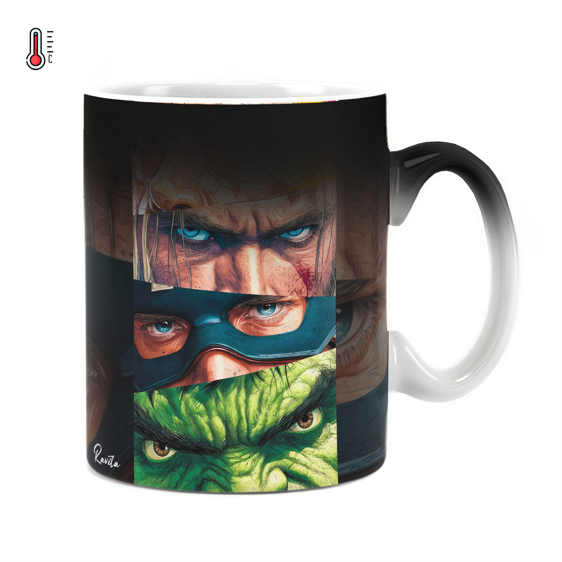ماگ حرارتی راویتا طرح ابرقهرمانان مارول - Marvel Superheroes Iron Man,Thor, Captain America & Hulk کد 3899 ماگ حرارتی راویتا طرح ابرقهرمانان مارول - Marvel Superheroes Iron Man,Thor, Captain America & Hulk کد 3899