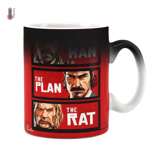 ماگ حرارتی راویتا طرح آرتورمورگان داچ ون‌درلیند و مایکا بل رد دد ردمپشن ۲ Red Dead Redemption 2 کد 3931