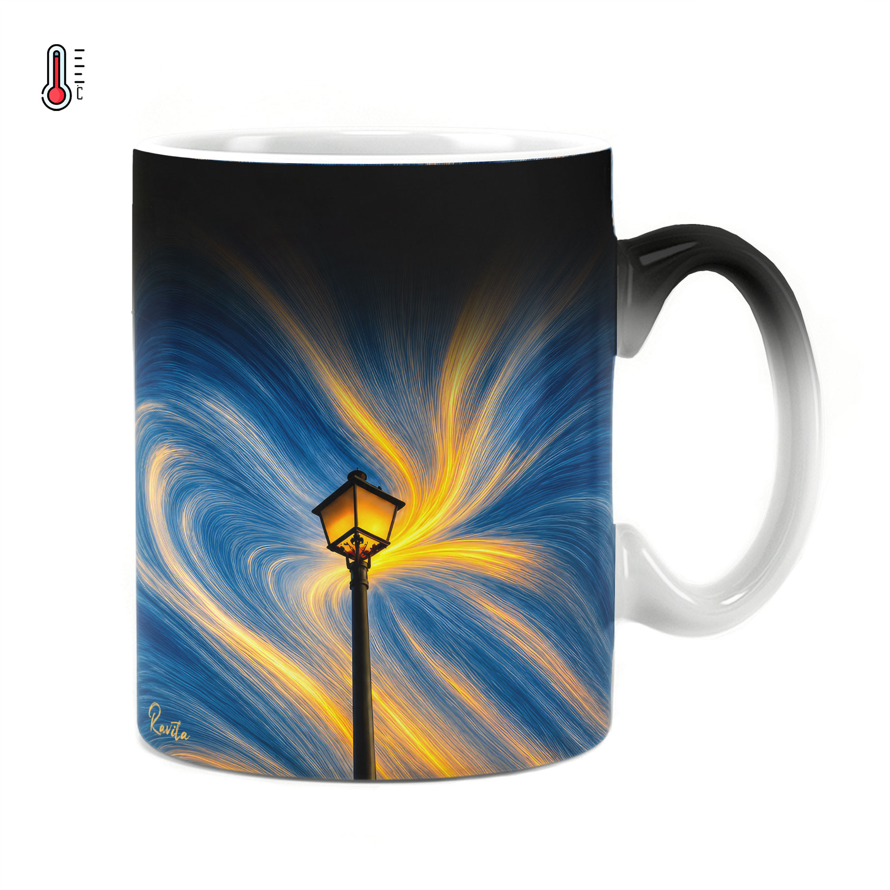 ماگ حرارتی راویتا طرح چراغ شب پرستاره ونگوک - Van Gogh Starry Night Lamp کد 3942 ماگ حرارتی راویتا طرح چراغ شب پرستاره ونگوک - Van Gogh Starry Night Lamp کد 3942