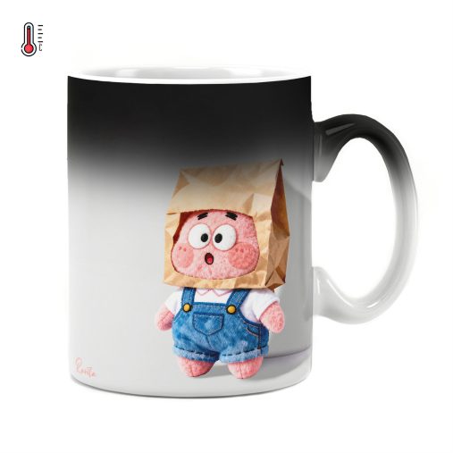 ماگ حرارتی راویتا طرح پاتریک با پاکت کاغذی - Patrick with a Paper Bag کد 3957