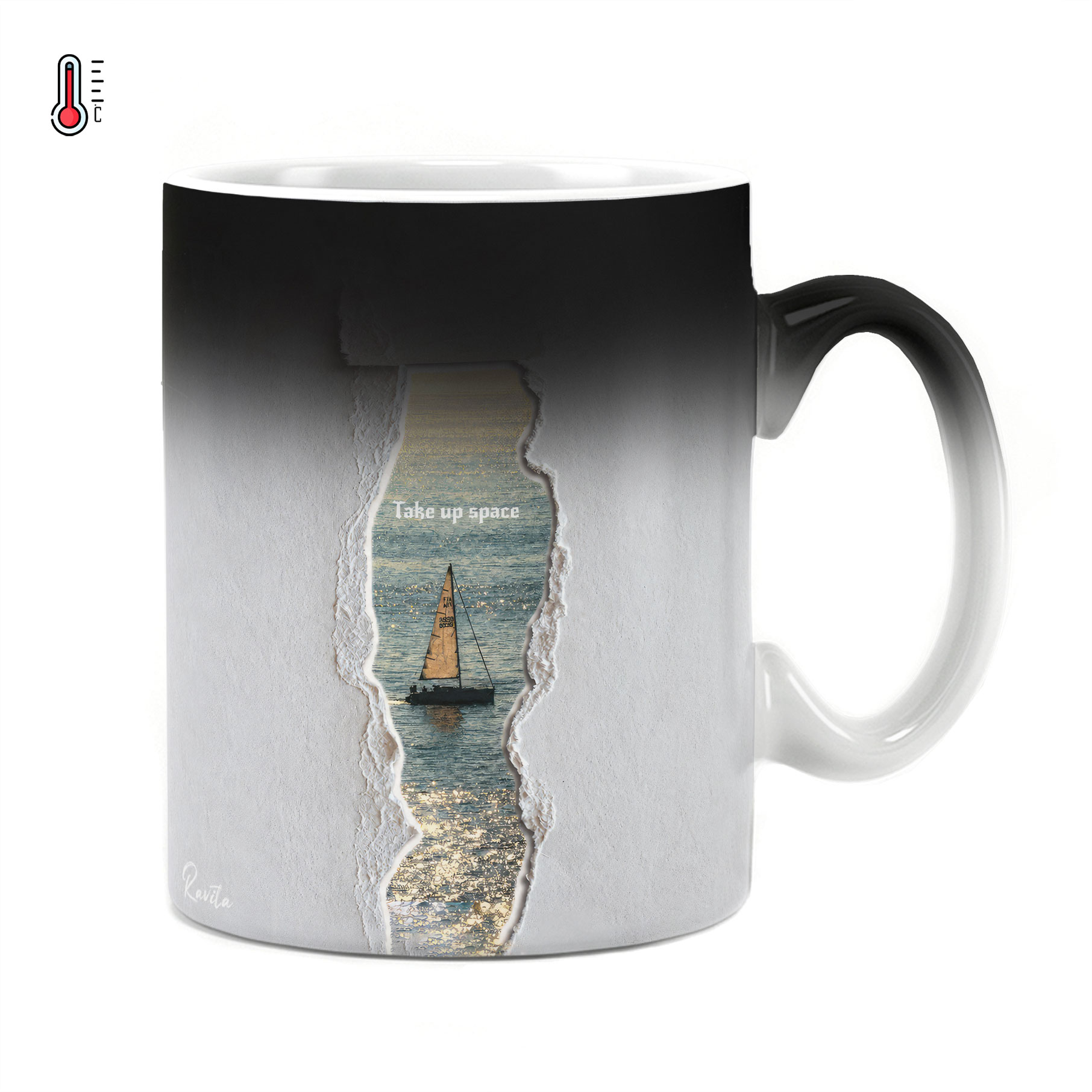 ماگ حرارتی راویتا طرح قایق بادبانی در قاب پارهشده دریا - Sailboat Through a Torn Seascape کد 3963 ماگ حرارتی راویتا طرح قایق بادبانی در قاب پارهشده دریا - Sailboat Through a Torn Seascape کد 3963
