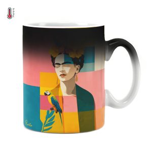 ساعت رومیزی دیواری راویتا طرح پرتره فریدا کالو با طوطی - Frida Kahlo Portrait with a Parrot کد 3966 ساعت رومیزی دیواری راویتا طرح پرتره فریدا کالو با طوطی - Frida Kahlo Portrait with a Parrot کد 3966