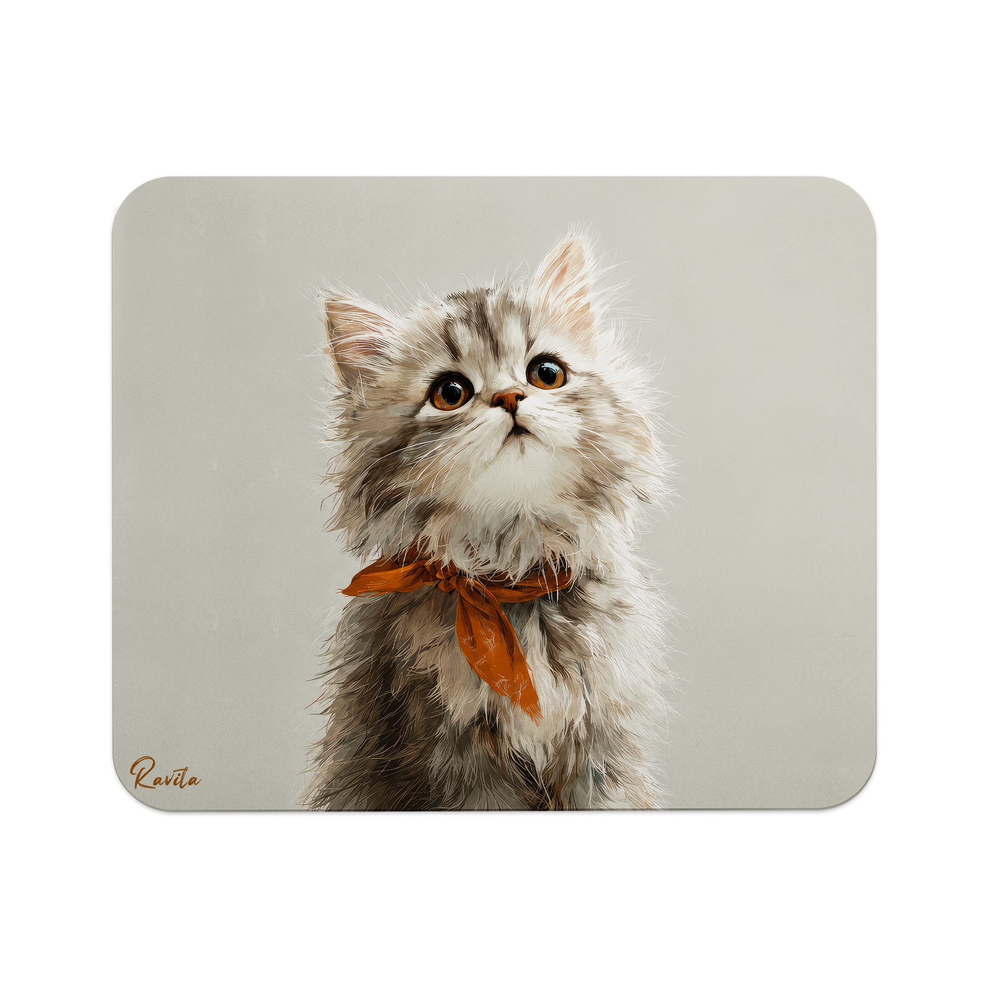 پدماوس راویتا طرح گربه پشمالو با پاپیون نارنجی - Fluffy Cat with Orange Bow کد 3937 پدماوس راویتا طرح گربه پشمالو با پاپیون نارنجی - Fluffy Cat with Orange Bow کد 3937
