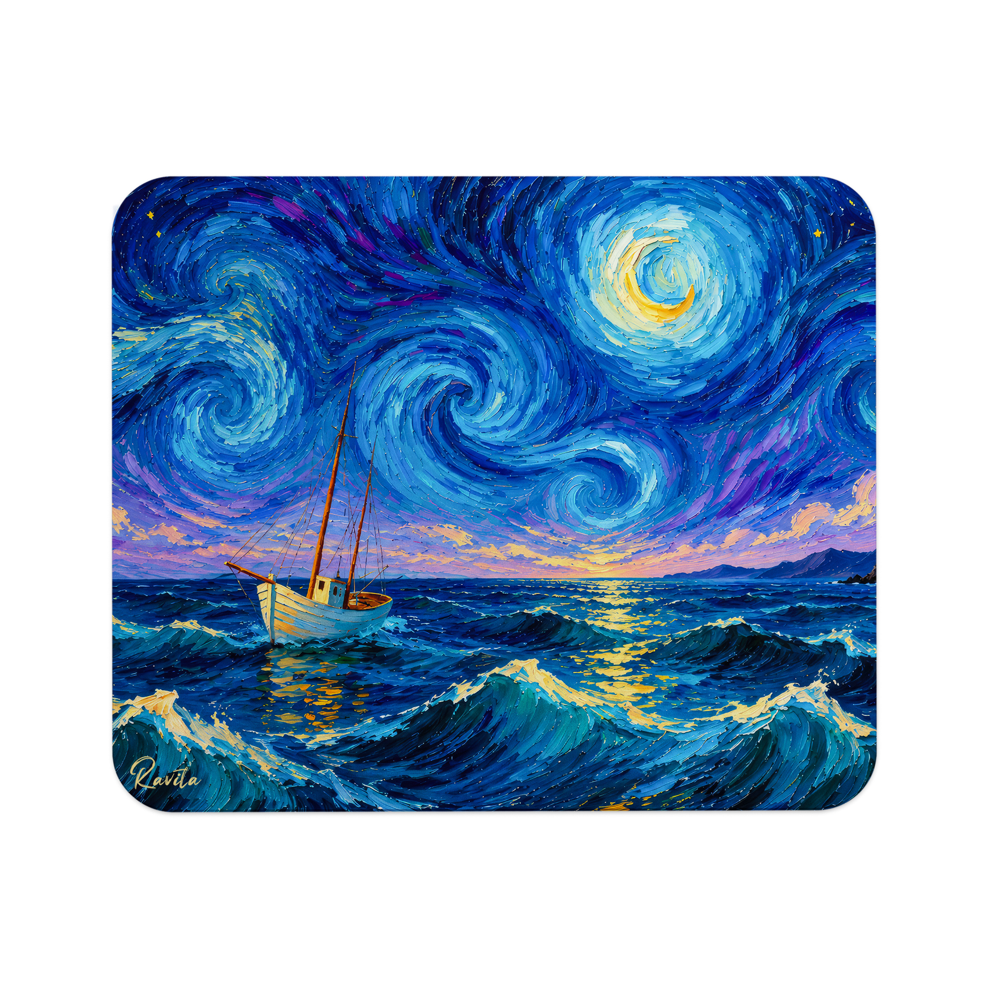 پدماوس راویتا طرح قایق زیر آسمان شب پرستاره - Boat Under the Starry Night کد 3958 پدماوس راویتا طرح قایق زیر آسمان شب پرستاره - Boat Under the Starry Night کد 3958
