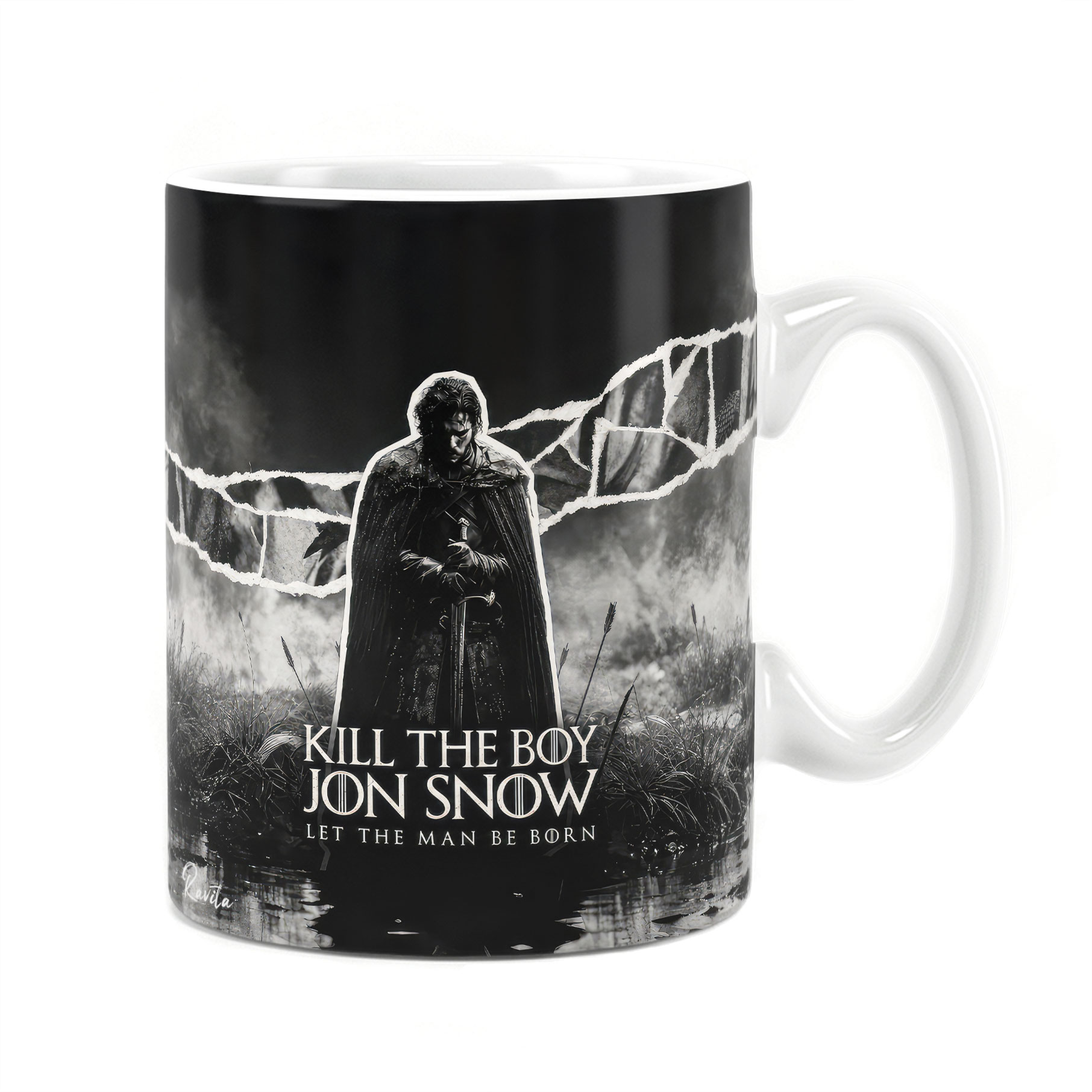 ماگ راویتا طرح جان اسنو بازی تاجوتخت - Jon Snow Game of Thrones کد 3903 ماگ راویتا طرح جان اسنو بازی تاجوتخت - Jon Snow Game of Thrones کد 3903