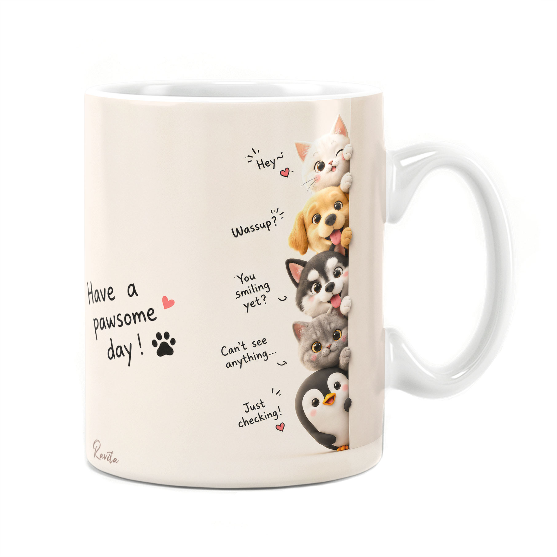 ماگ راویتا طرح حیوانات بامزه - Cute Animal کد 3940 ماگ راویتا طرح حیوانات بامزه - Cute Animal کد 3940