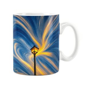 ساعت دیواری بزرگ راویتا طرح چراغ شب پرستاره ونگوک - Van Gogh Starry Night Lamp کد 3942