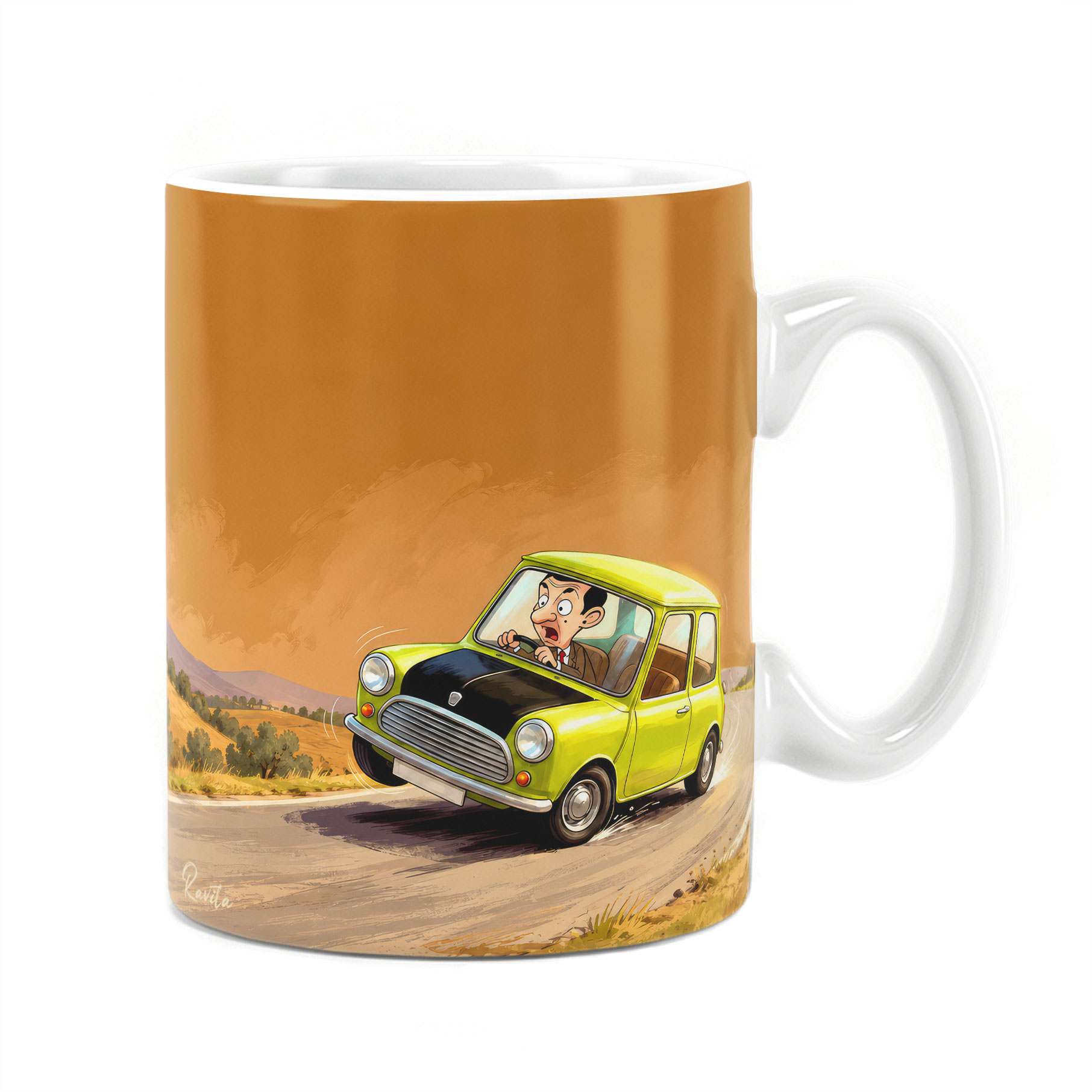 ماگ حرارتی راویتا طرح مستر بین و مینی کوپر- Mr Bean & Mini Cooper کد 3943 ماگ حرارتی راویتا طرح مستر بین و مینی کوپر- Mr Bean & Mini Cooper کد 3943